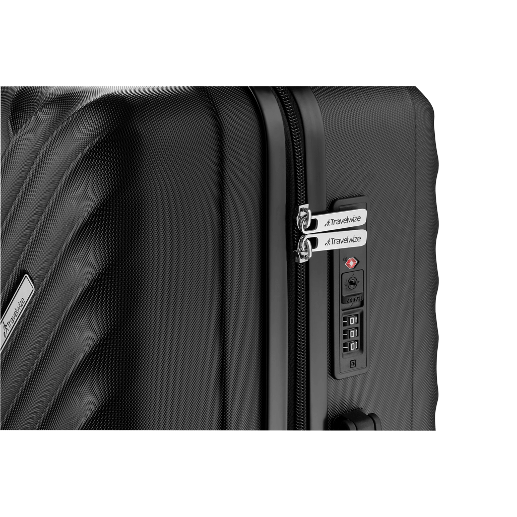 Travelwize Astra ABS 77cm 4-Wheels Spinner Luggage Black
