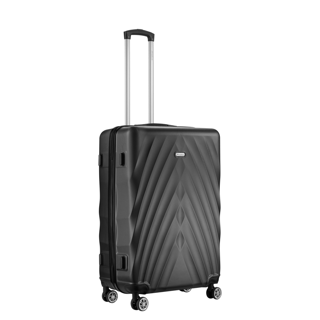 Travelwize Terra ABS 67cm 4-Wheels Spinner Luggage Black