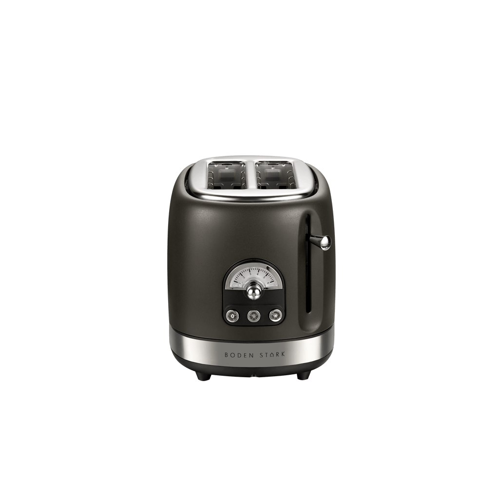 Boden Stark 2 Slice Stainless Steel Toaster with sleek design and adjustable settings for perfect toast.