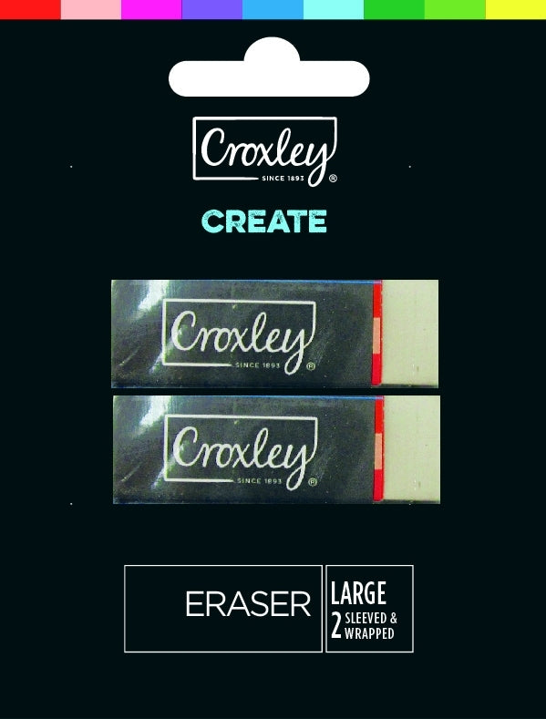 CROXLEY CREATE Eraser - 6.2 x 2 x 1 cm (Blister of 2)