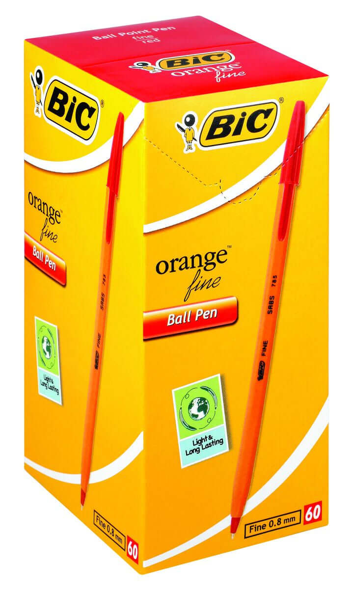 BIC Orange Fine Ballpoint Pen (Box of 60):