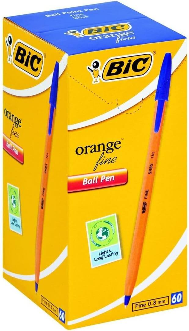 BIC Orange Fine Ballpoint Pen (Box of 60):