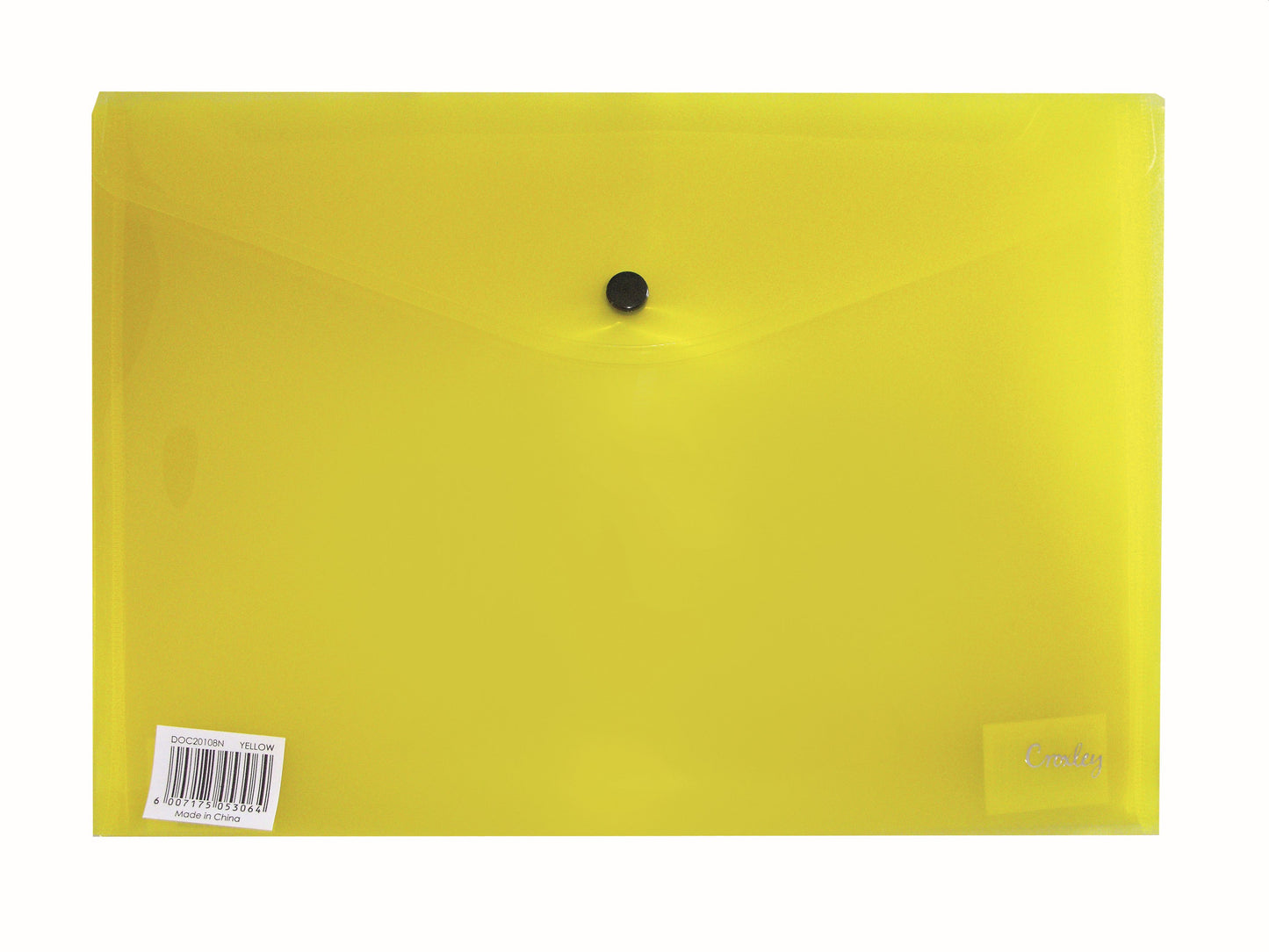 CROXLEY Envelope with Button - A4 (Yellow) (Pack of 12)
