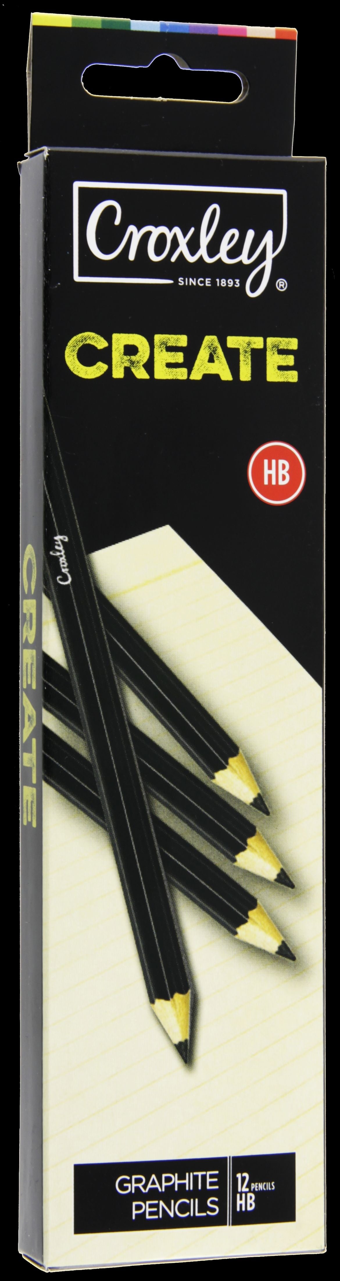 CROXLEY CREATE Pencils - 2B (Box of 12 Pencils)