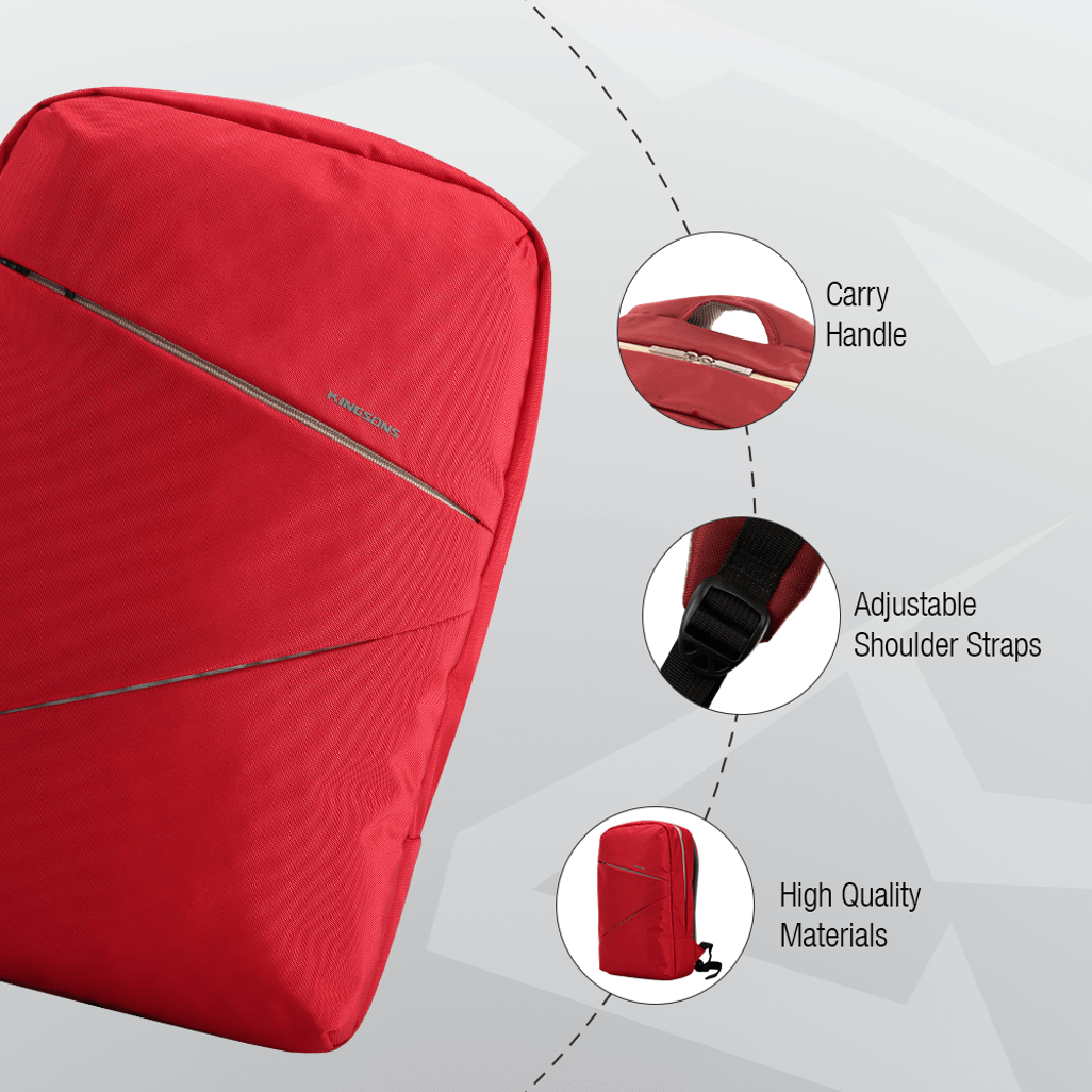 Kingsons Arrow Series Laptop Backpack Red