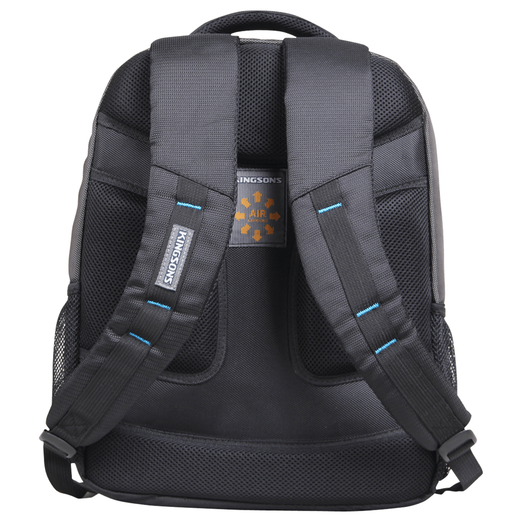 Kingsons 15.6 inch black laptop backpack with key chain