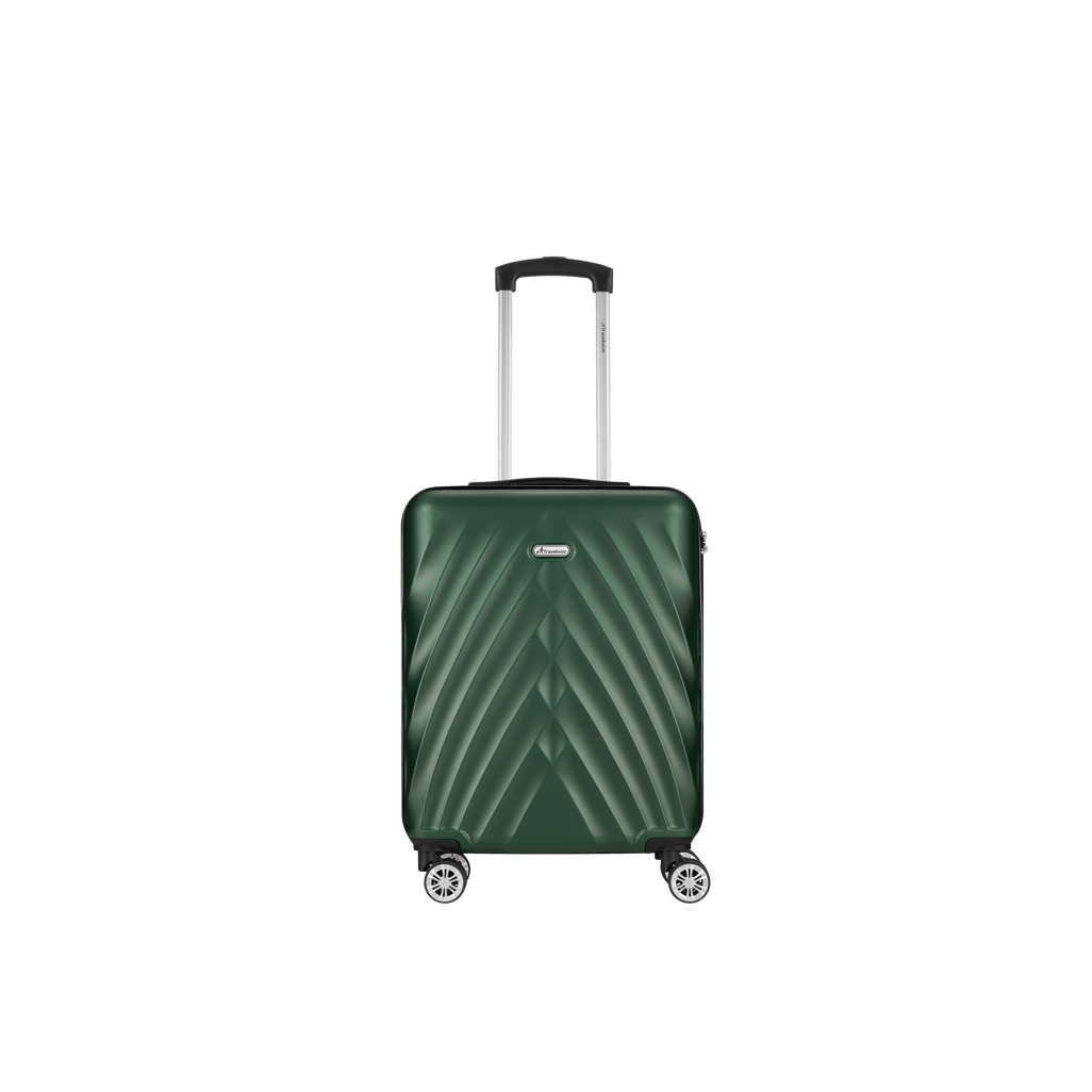 Travelwize Terra 67cm ABS green spinner luggage with 4 wheels for easy travel mobility