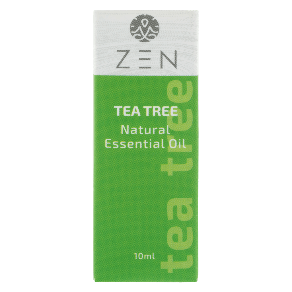 Zen Tea Tree Essential Oil, 10ml bottle, perfect for relaxation and stress reduction in any room.