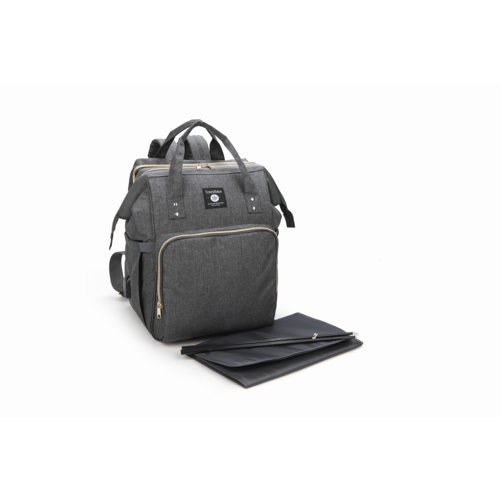 Totes Babe Alma Convertible Diaper Backpack Dark Grey