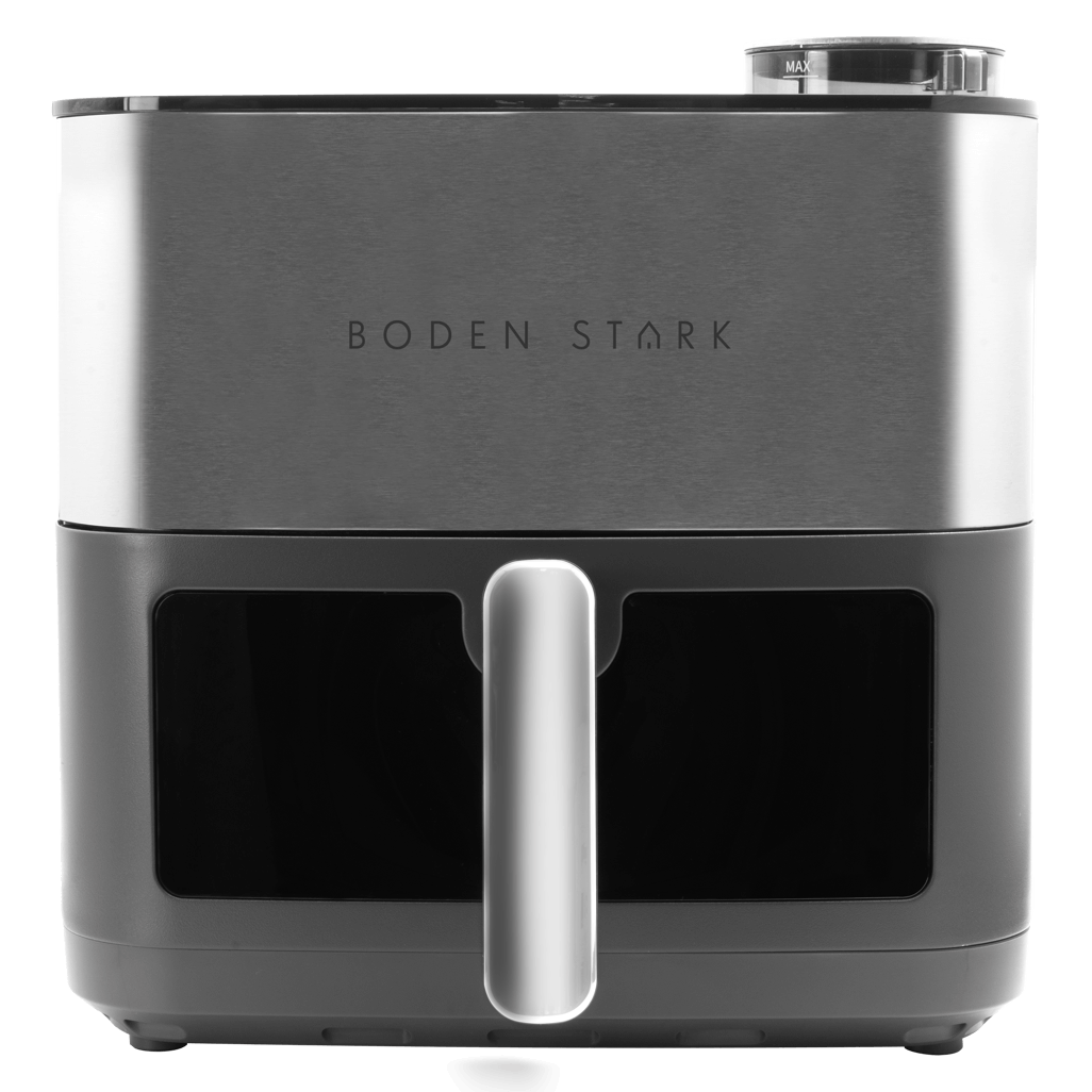 Boden Stark 8L Dual Element Air Fryer with Steaming Function, sleek design, innovative cooking technology for healthier meals.