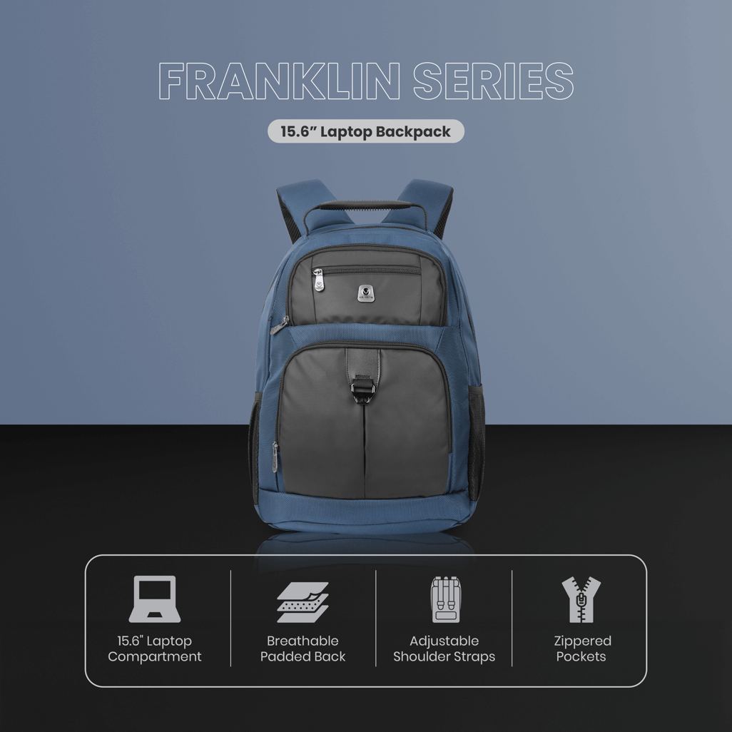 Volkano Franklin 15.6” Laptop Backpack Navy/Blk