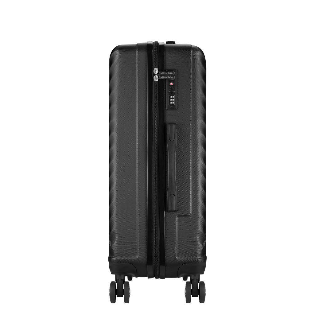 Travelwize Astra ABS 77cm 4-Wheels Spinner Luggage Black