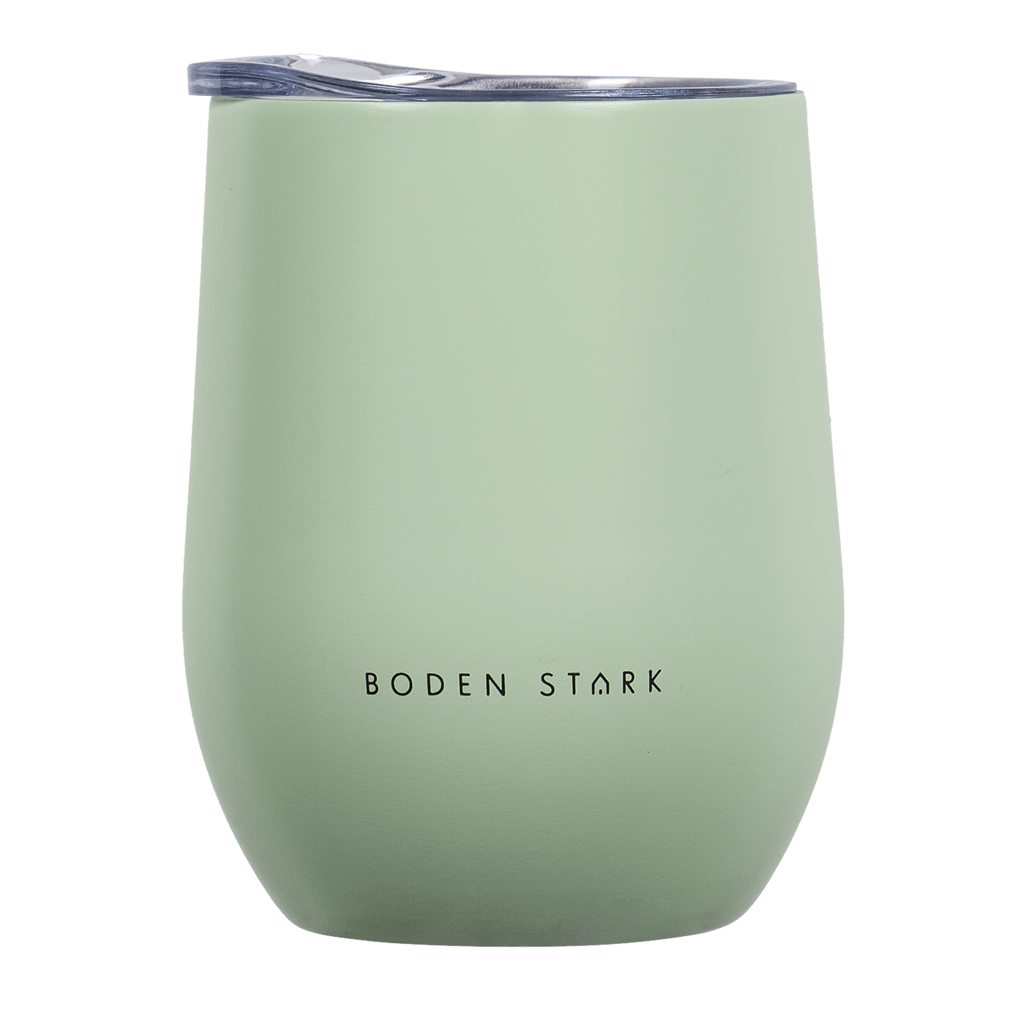 Boden Stark Tumbler 350ml in green, stylish and functional drinkware for hot and cold beverages.