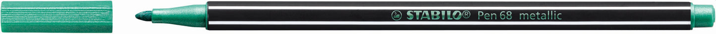 STABILO Pen 68 Fibre-Tip Pen Metallic Green Each
