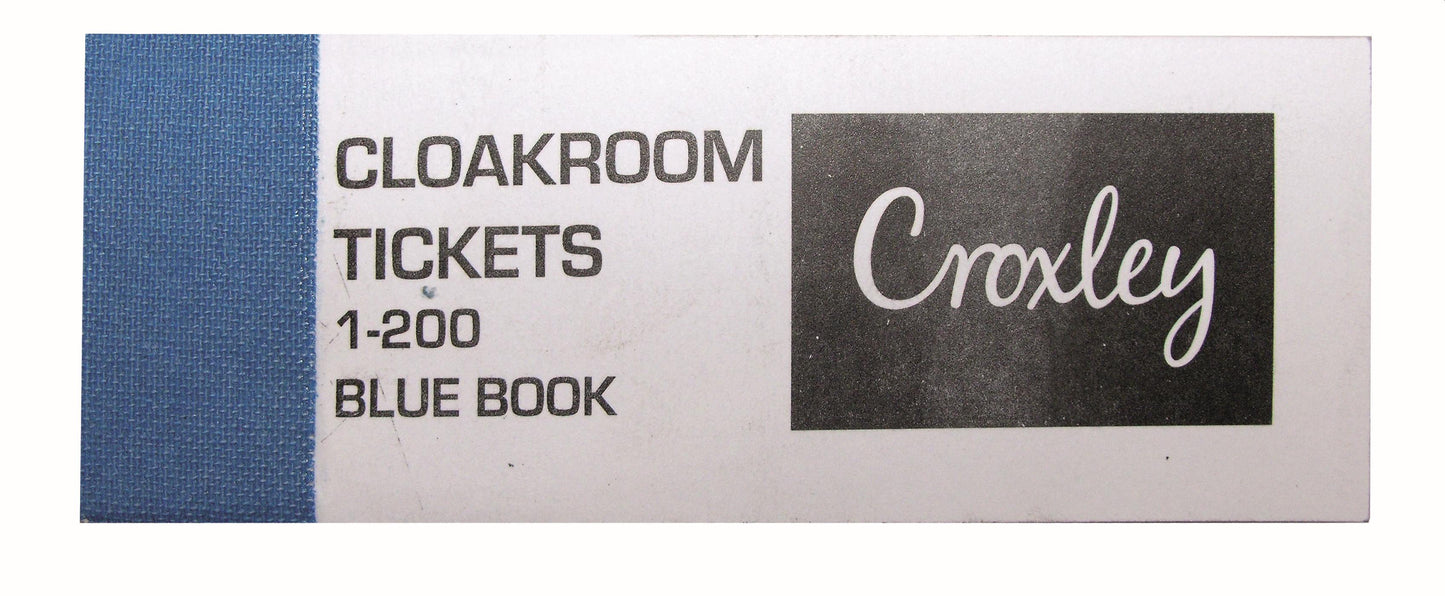 CROXLEY Cloakroom Tickets 1-200 Blue