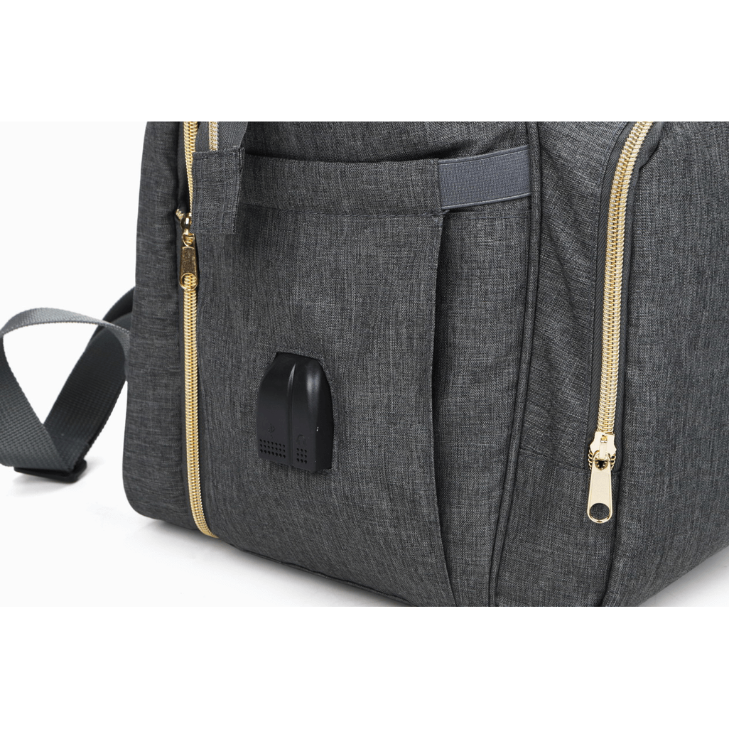 Totes Babe Alma Convertible Diaper Backpack Dark Grey