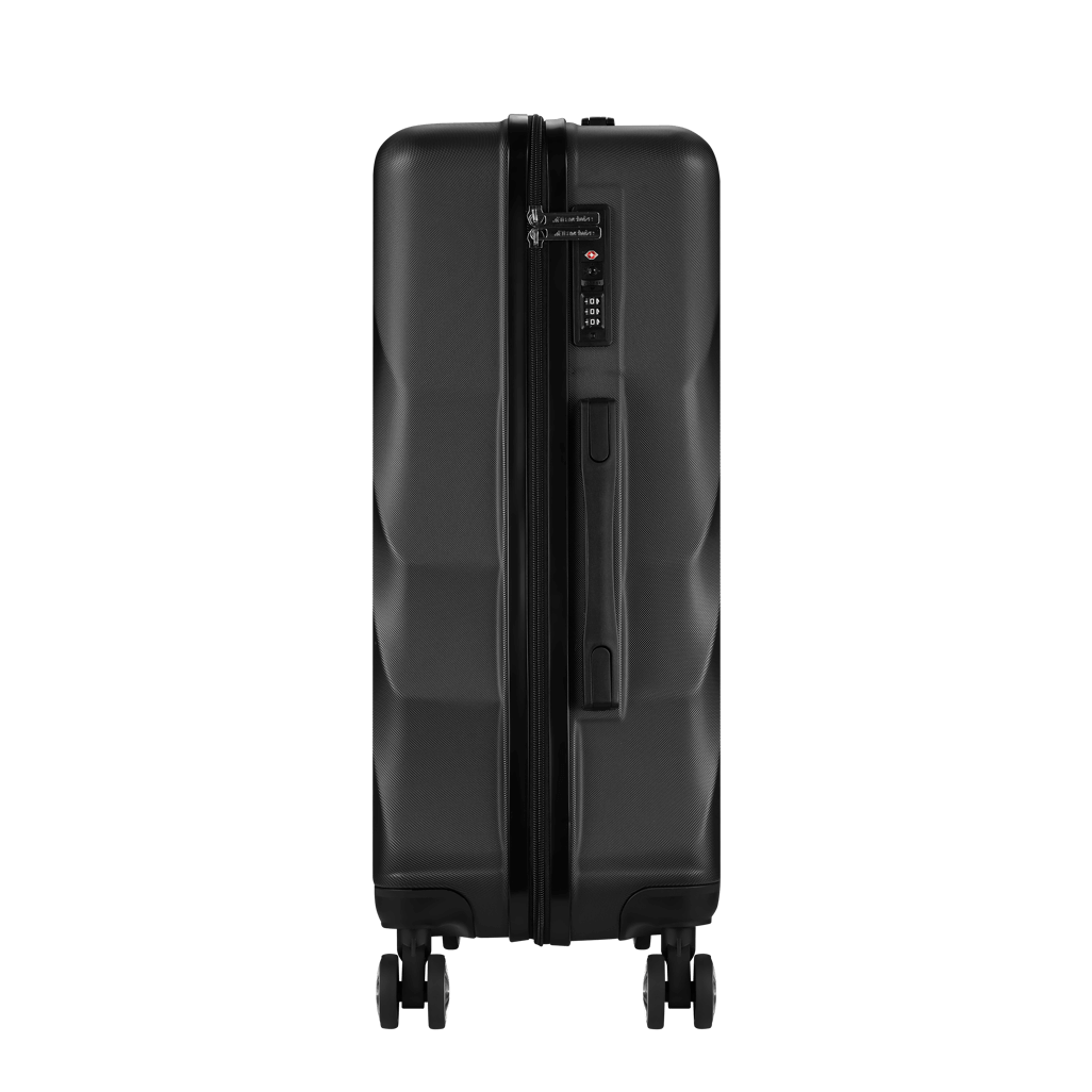 Travelwize Terra ABS 77cm 4-Wheels Spinner Luggage Black