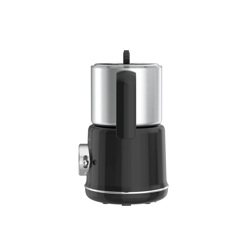 Boden Stark Milk Frother in sleek black and stainless steel design, ideal for creating frothy milk for coffee.