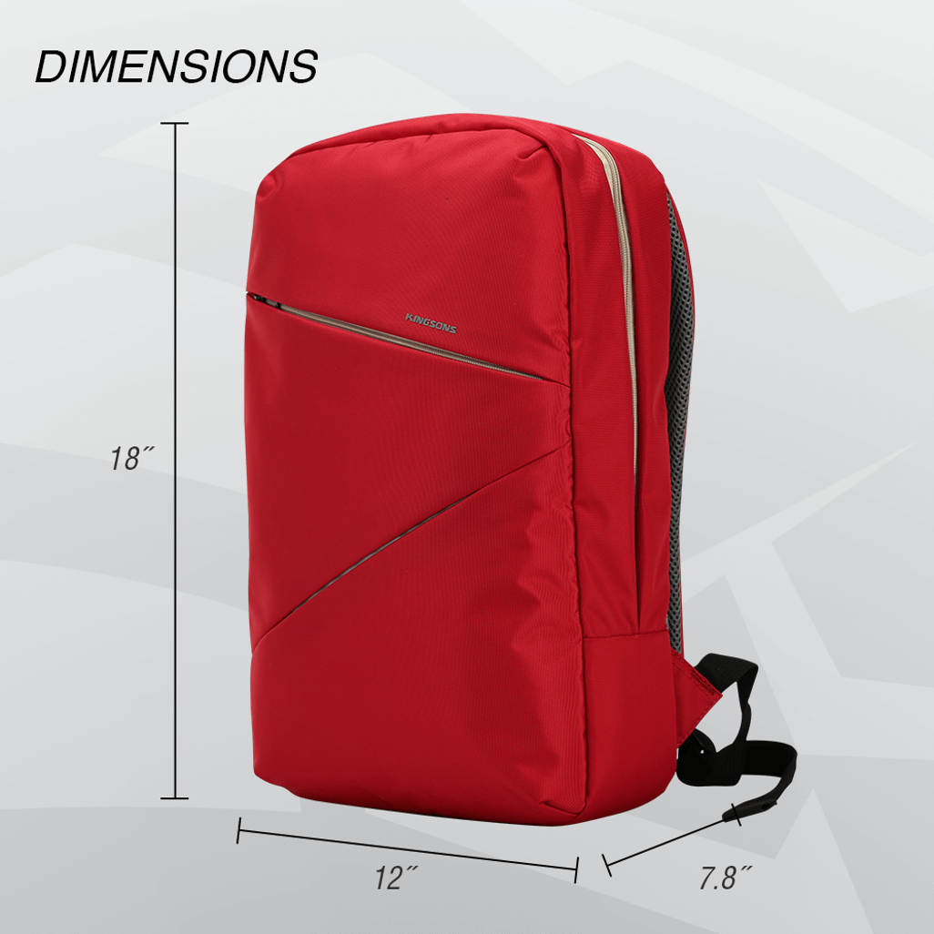 Kingsons Arrow Series Laptop Backpack Red