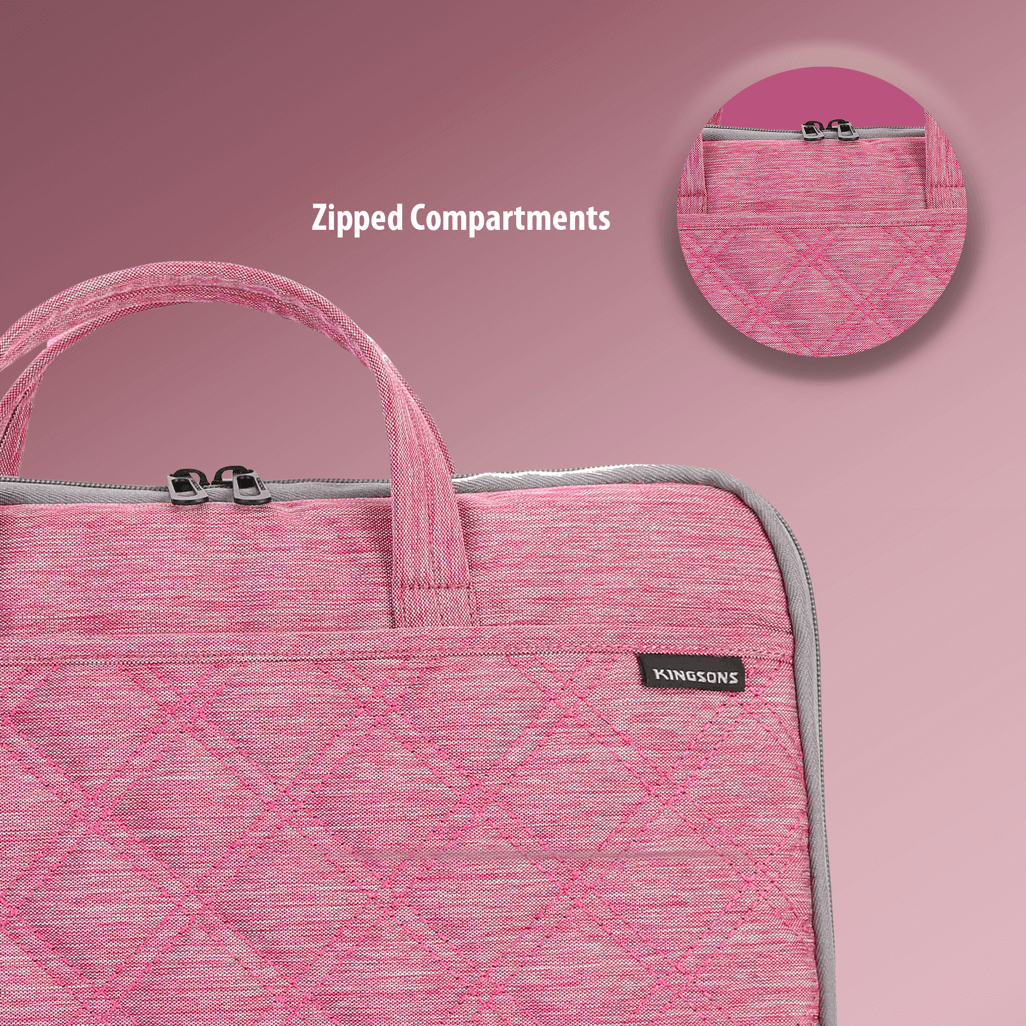 Kingsons 15.6 inch ladies bag Trace Series PINK