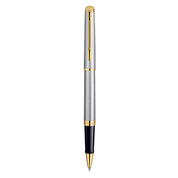 WATERMAN Hemisphere Rollerball Pen - Stainless Steel Gold Trim