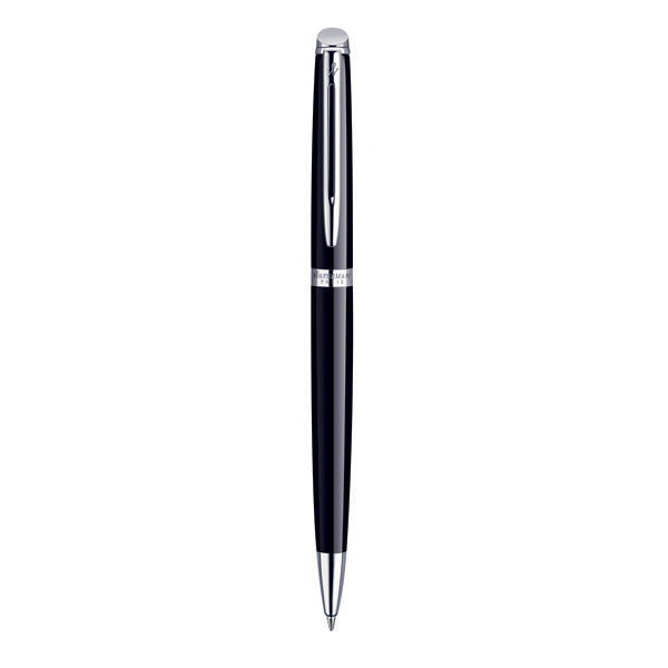 WATERMAN Hemisphere Ballpoint Pen - Mars Lacquer Black Chrome Trim