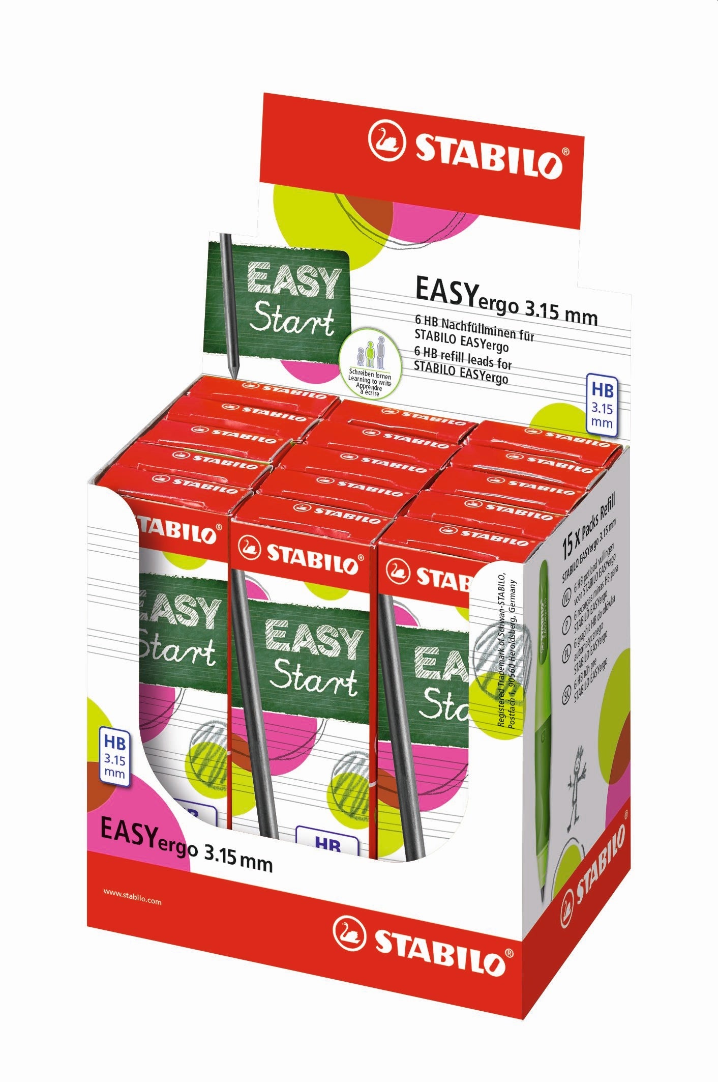 STABILO EASYergo 3.15 Ergonomic Mechanical Pencil Refills: HB Box 6's