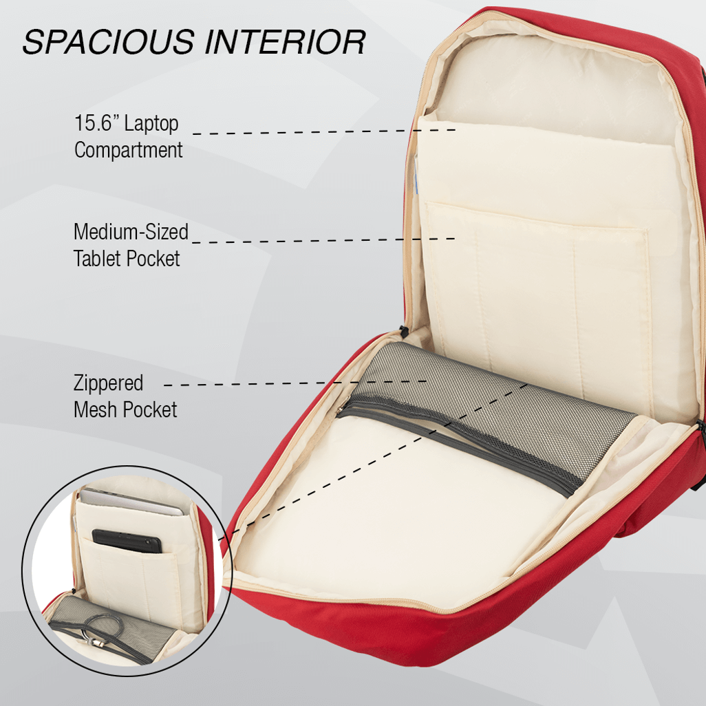 Kingsons Arrow Series Laptop Backpack Red