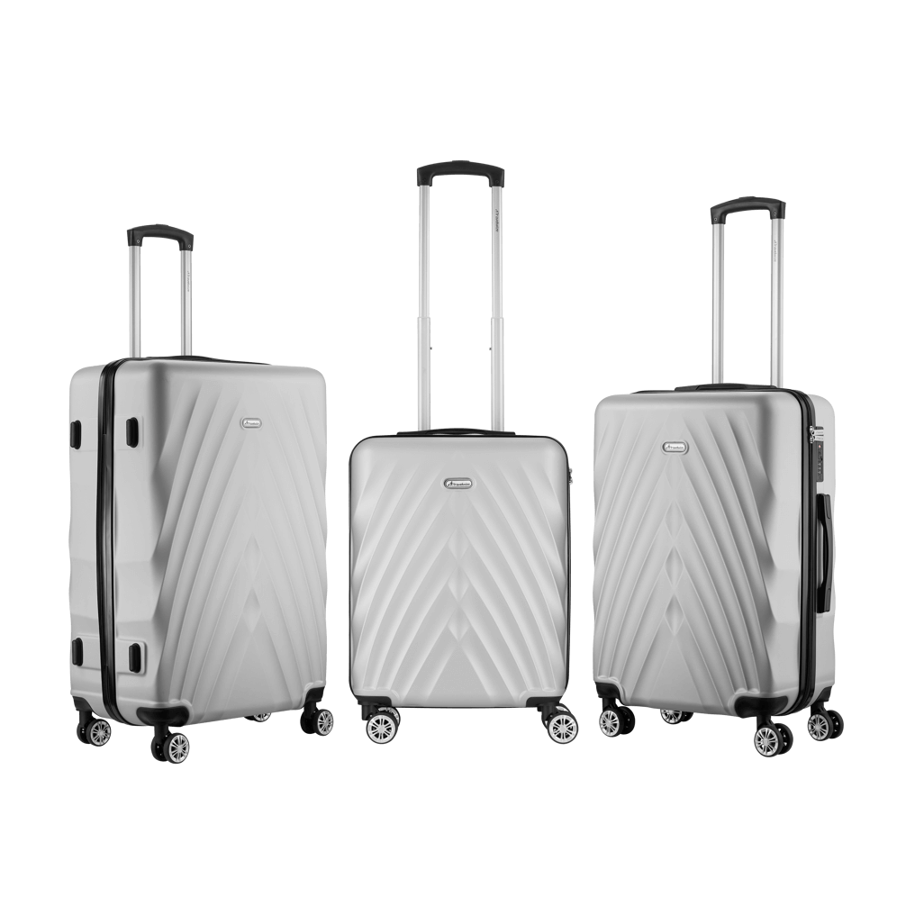Travelwize Terra ABS 77cm 4-Wheels Spinner Luggage Silver