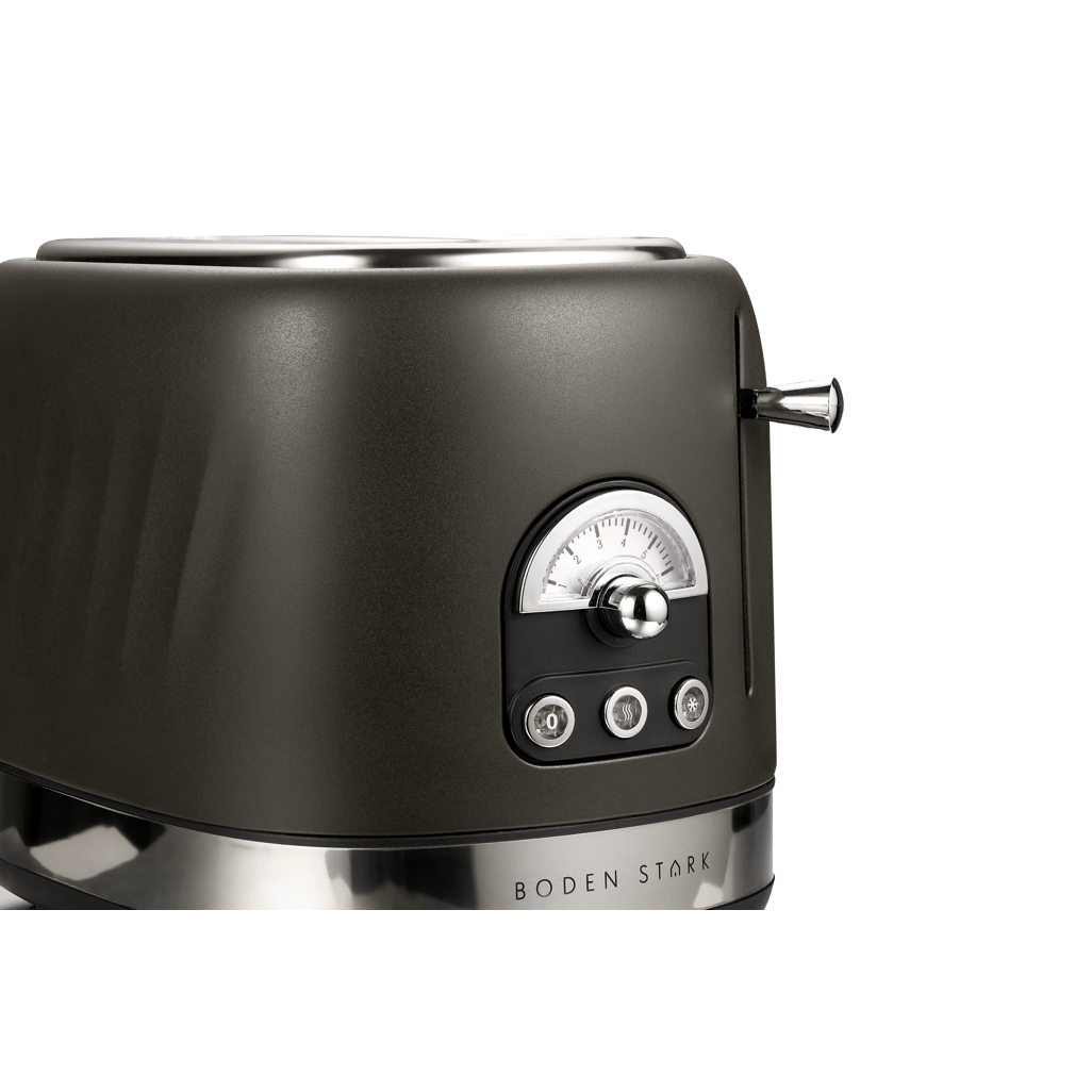 Boden Stark 2 Slice Stainless Steel Toaster with a sleek design and easy-to-use controls.