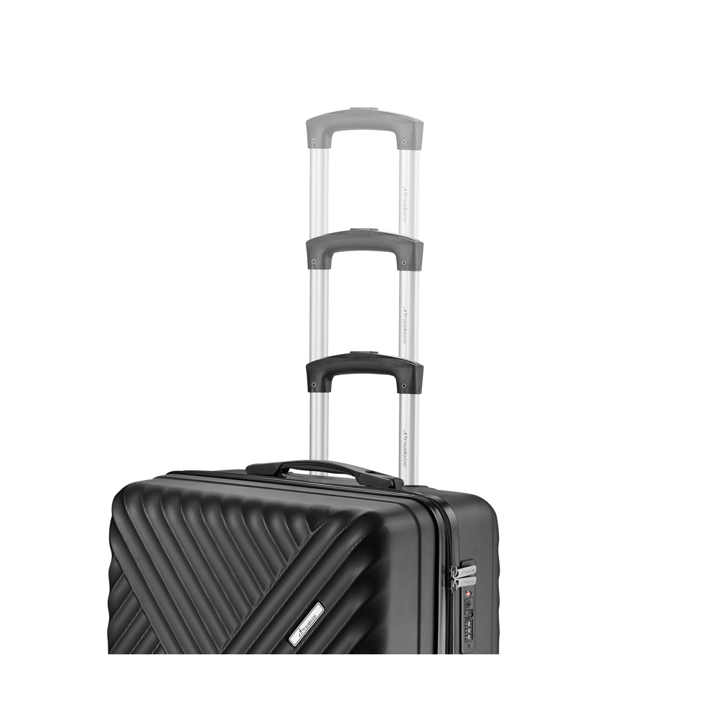 Travelwize Astra ABS 67cm 4-Wheels Spinner Luggage Black