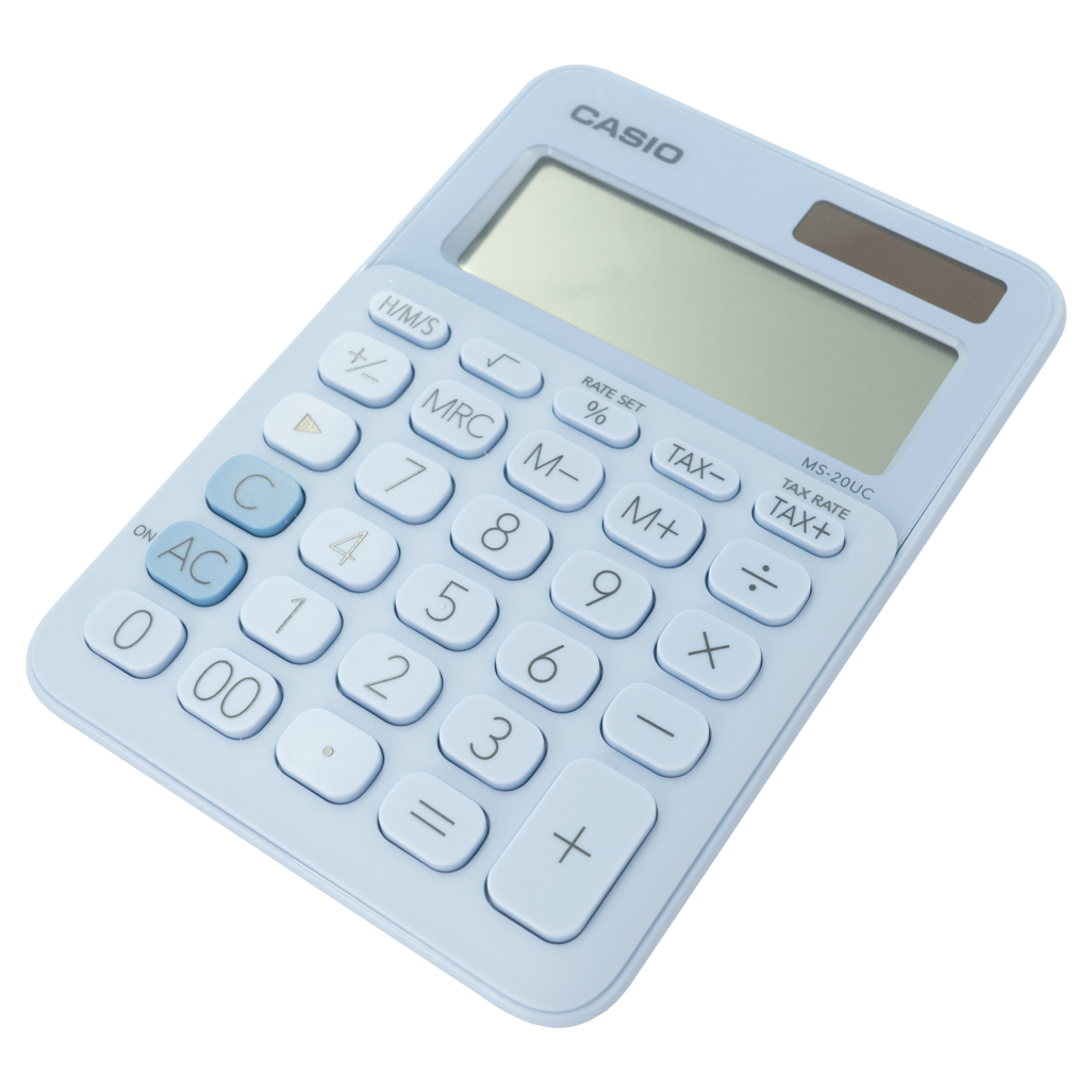 Casio MS-20UC - Desktop calculator 12 Digit - Light Blue