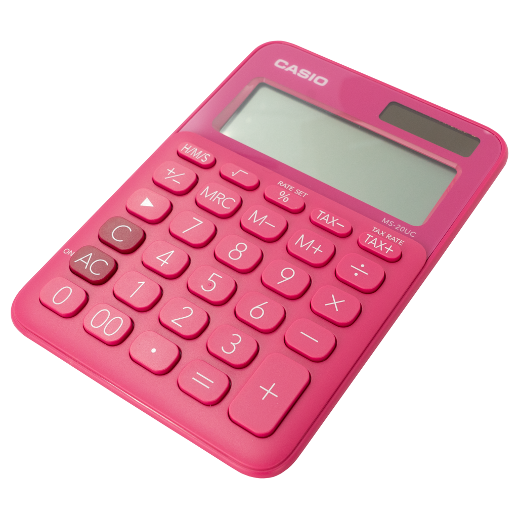Casio MS-20UC - Desktop calculator 12 Digit - Red