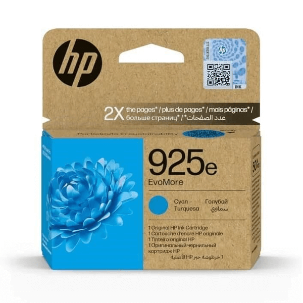 HP 925e EvoMore Cyan Original Ink Cartridge ~800 pages