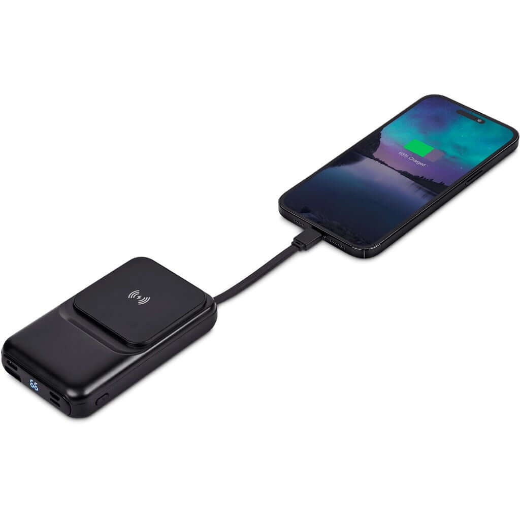 MT-SC-468-B Swiss Cougar Argos Fast Charge 20W Wireless Charging Magnetic Power Bank -10000mAh