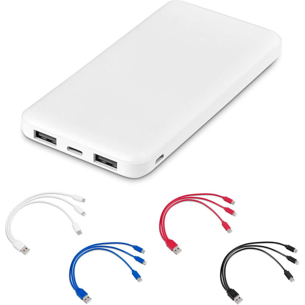 TECH-5205 Kingpin White 10 Compact Power Bank β 10,000mAh