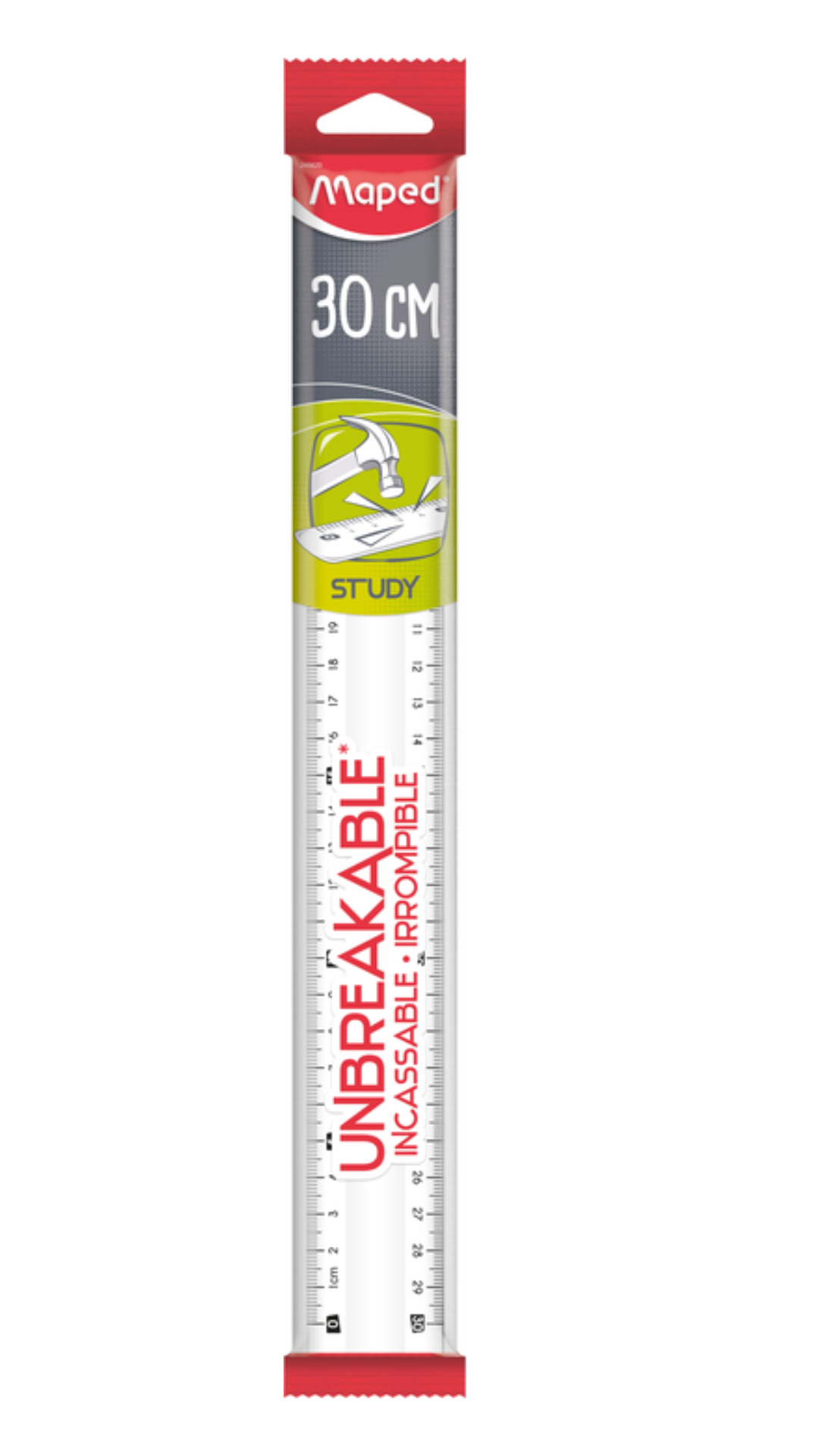 245620 MAPED Ruler Unbreakable 30cm - Clear