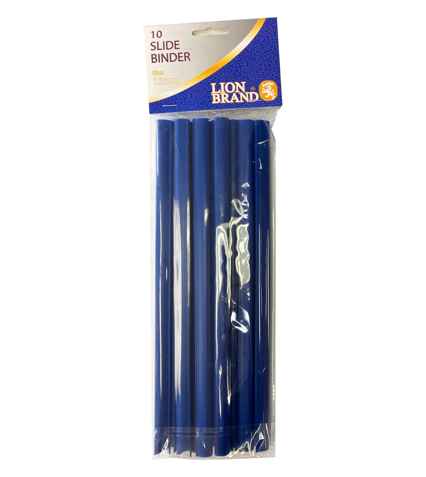 LION BRAND Slide Binder - 15mm (Blue) (Pack of 10)