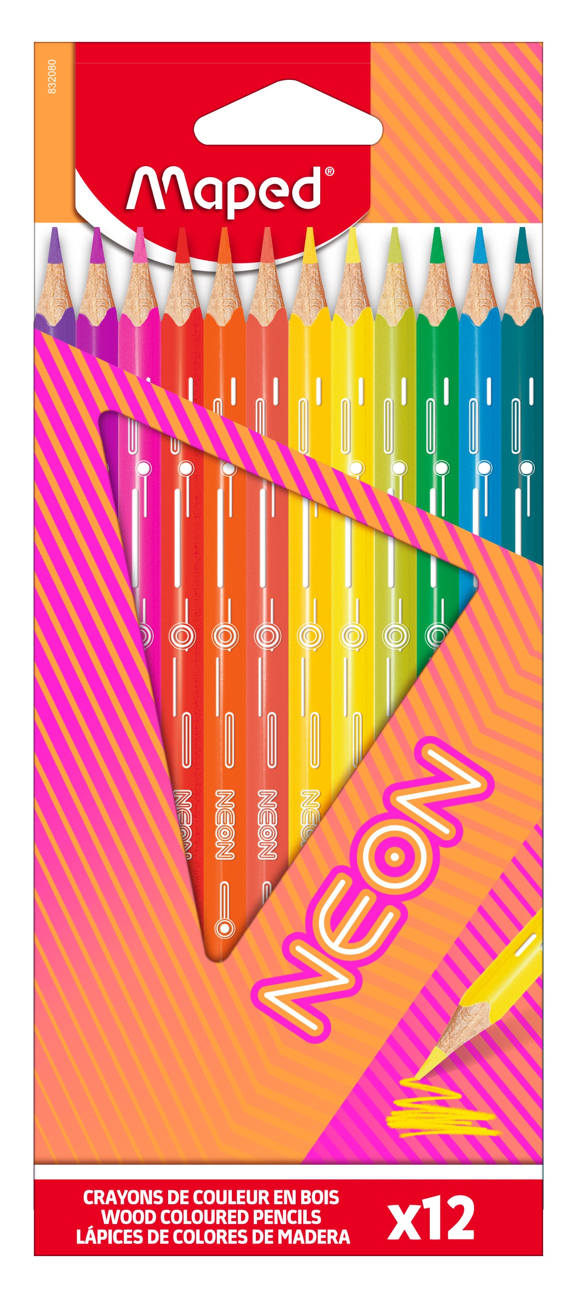 MAPED Neon Colour Pencil FSC 12's