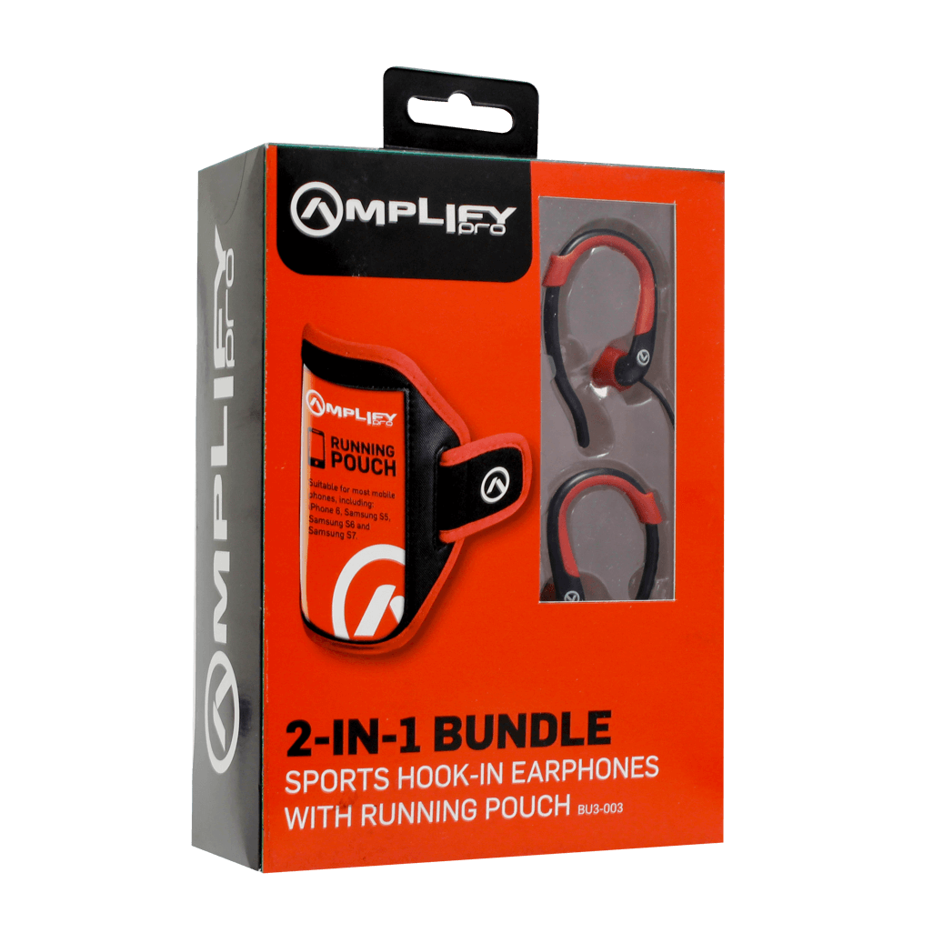 Amplify 2-IN-1 Bundle Jogger series earphones with pouch