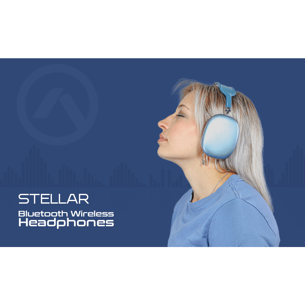 Amplify Stellar Series Bluetooth Headphones - Blue