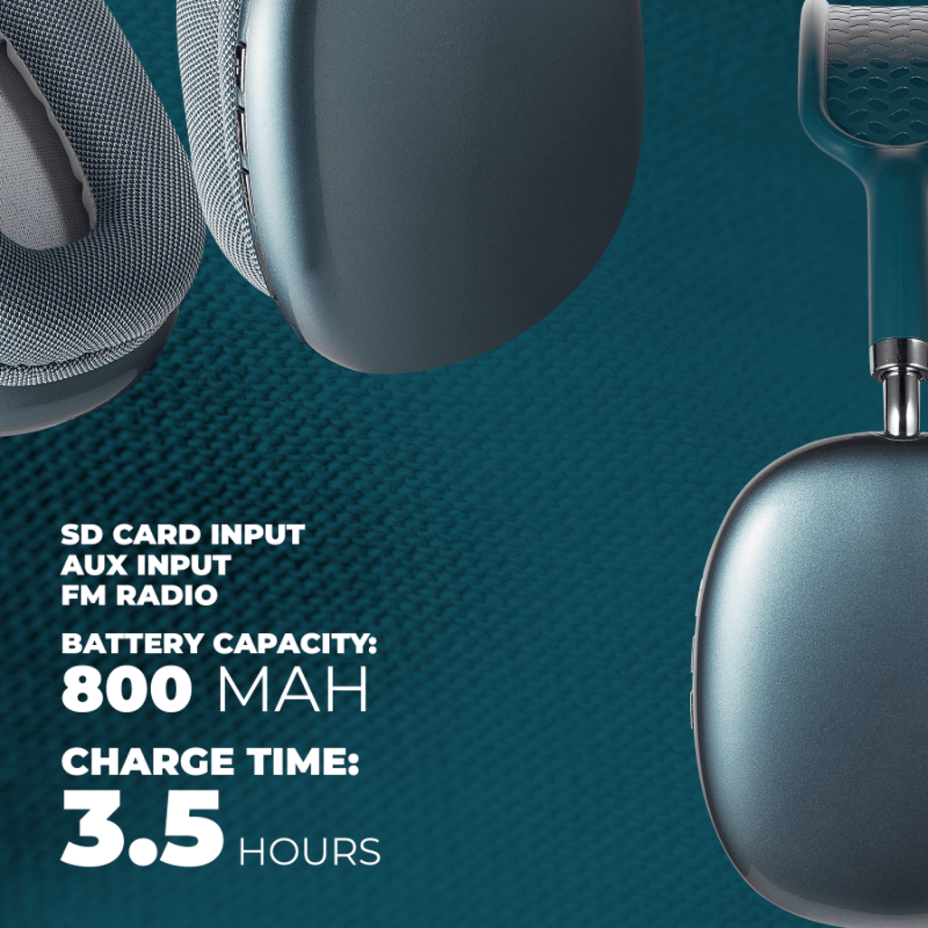 Amplify Stellar Series Bluetooth Headphones - Blue