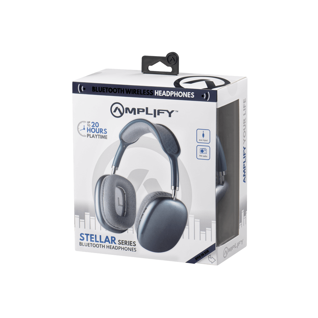 Amplify Stellar Series Bluetooth Headphones - Blue