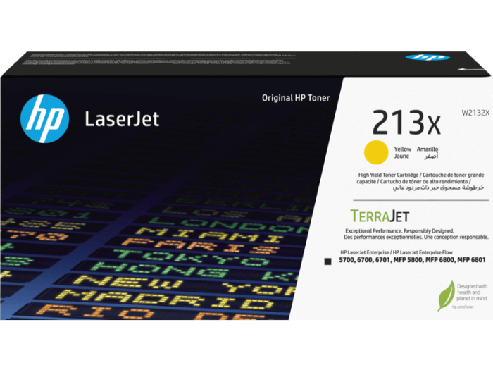 HP 213X Yellow Original LaserJet Toner Cartridge ~ 6000 pages