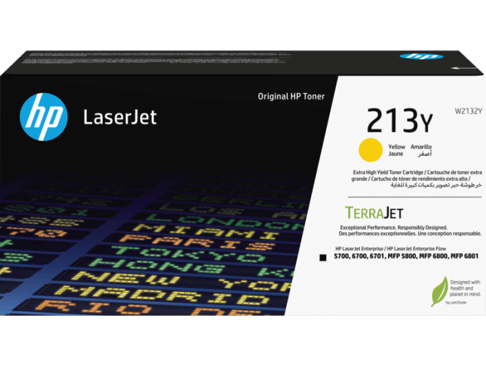 HP 213Y Yellow Original LaserJet Toner Cartridge ~ 12,000 pages