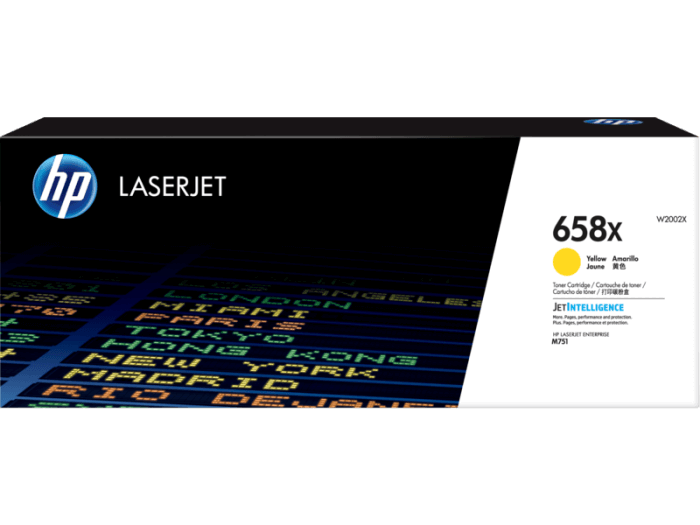 HP 658X Yellow LaserJet Toner Cartridge,28,000 pages