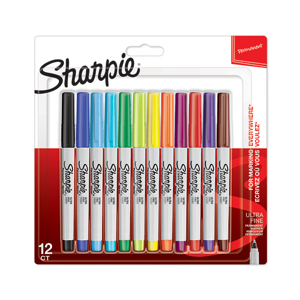 SHARPIE Ultra-Fine Permanent Marker: Assorted Card 12's