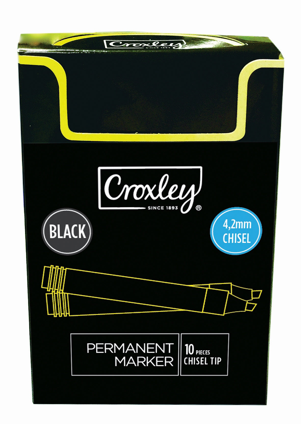 CROXLEY Permanent Marker Black Chisel