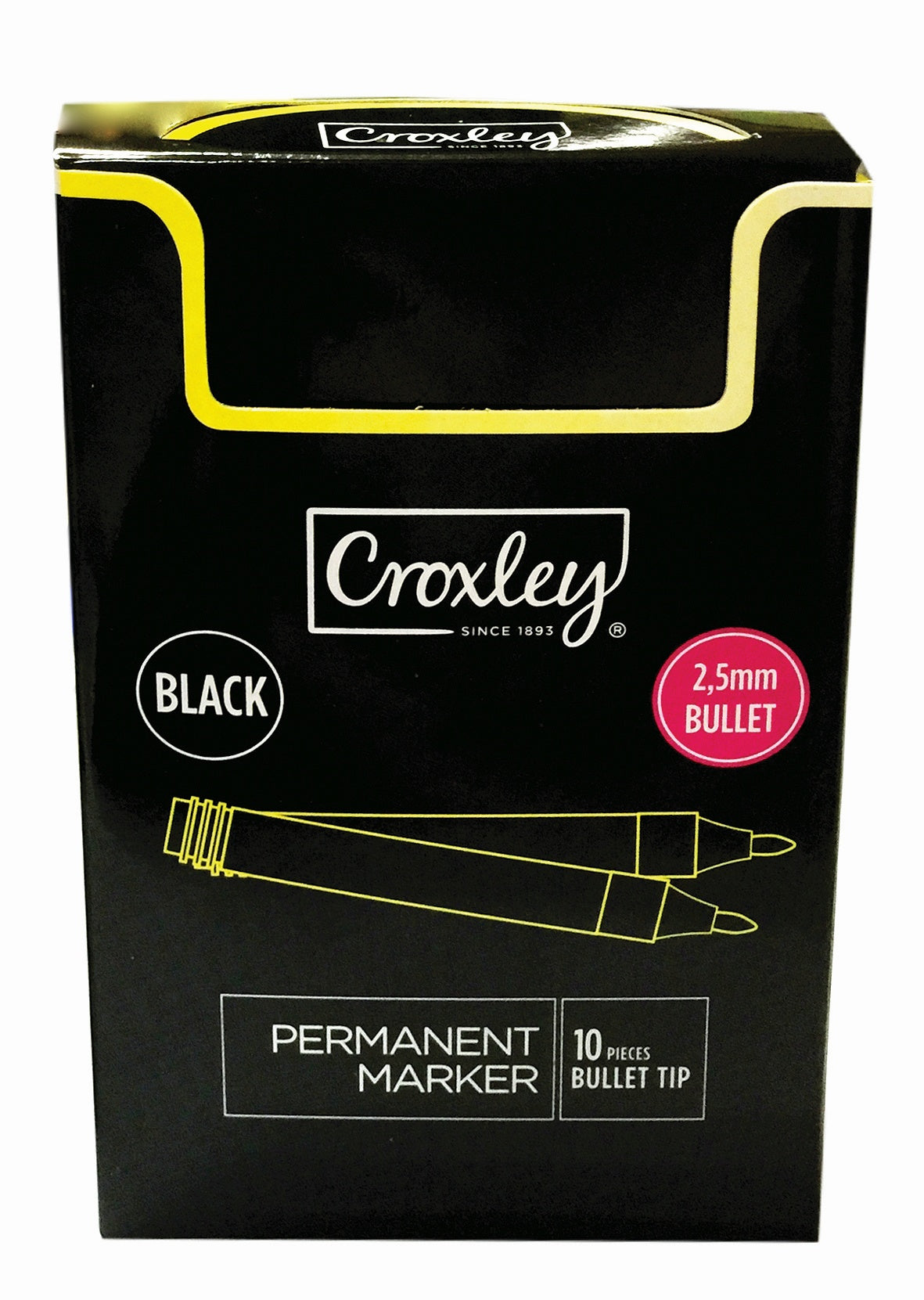CROXLEY Permanent Marker Bullet Black