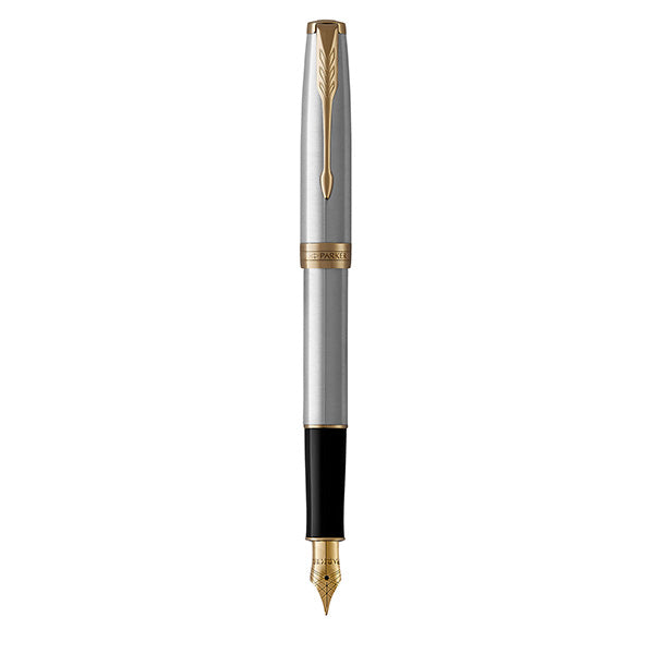 PARKER Sonnet Fountain Pen - Stainless Steel Gold Trim